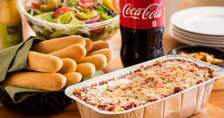 Olive Garden Family-Style Lasagna Bundle Menu Price USA